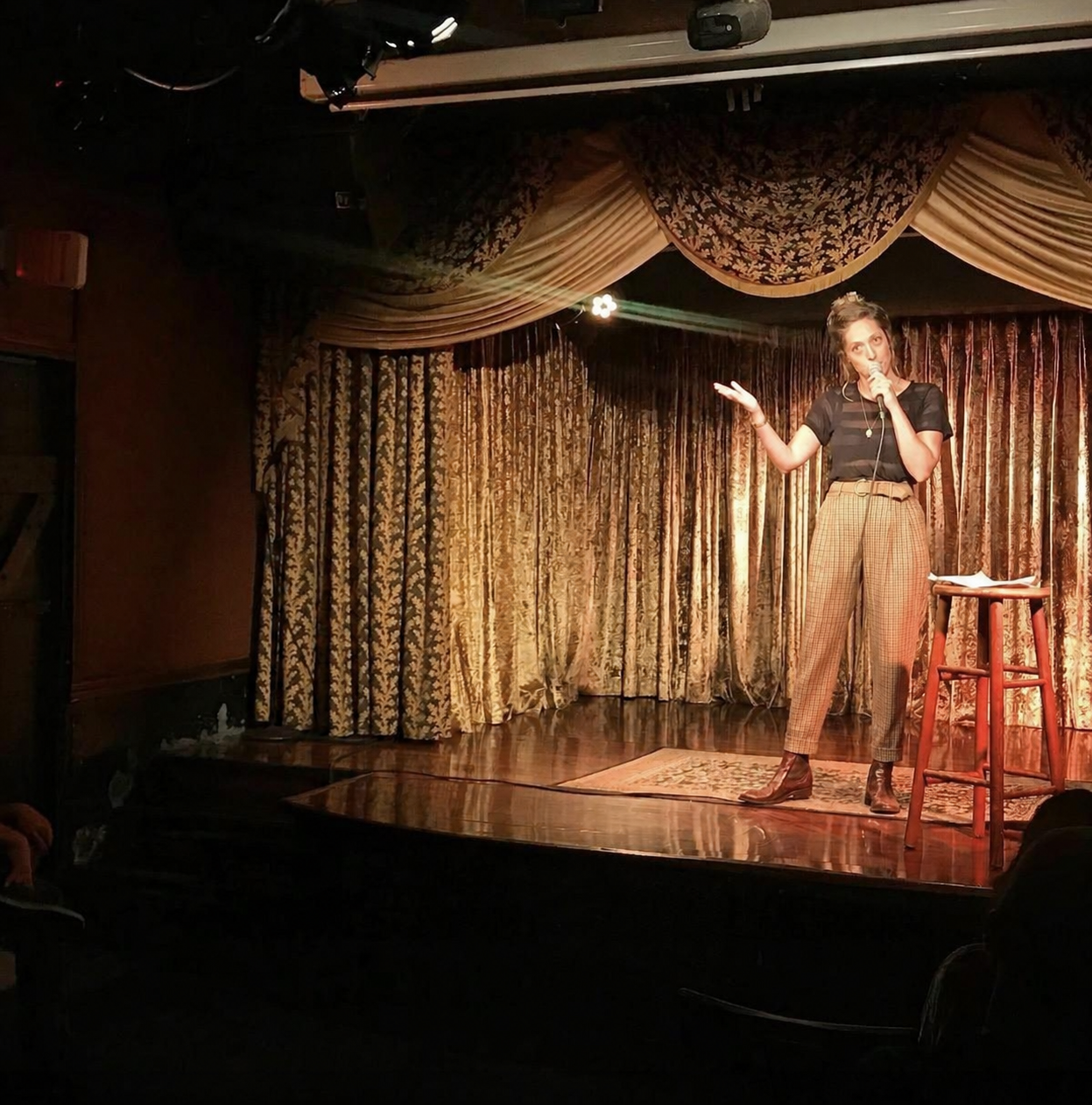 Ingrid Haas speaking on stage